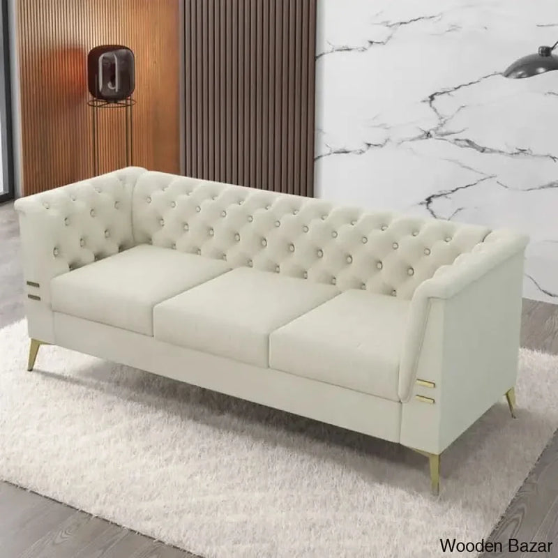 Wooden Bazar L Chesterfield Sofa Set 3+2 With Amazing Design