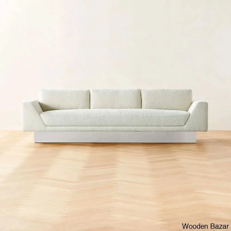 WOODEN BAZAR NOOR CREAM BOUCLE SOFA