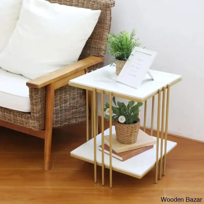 Craft Decor Ratesha 25.6'' Tall Frame End Table