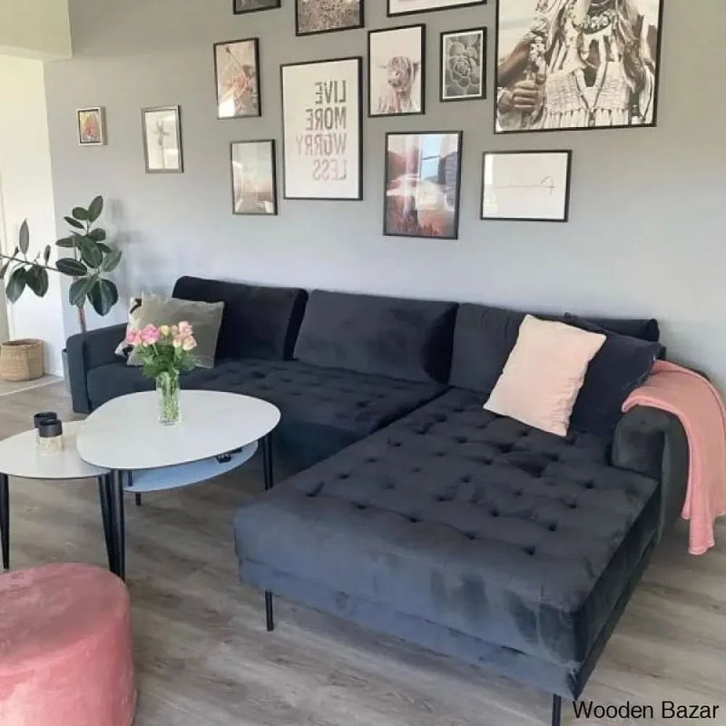 Wooden Bazar Rouge XL chaiselong sofa