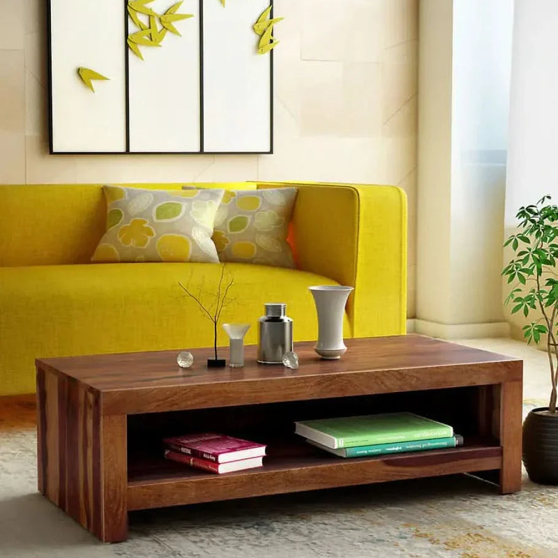 Craft Decor Solid Wood Coffee Table in Provincial Teak Finish