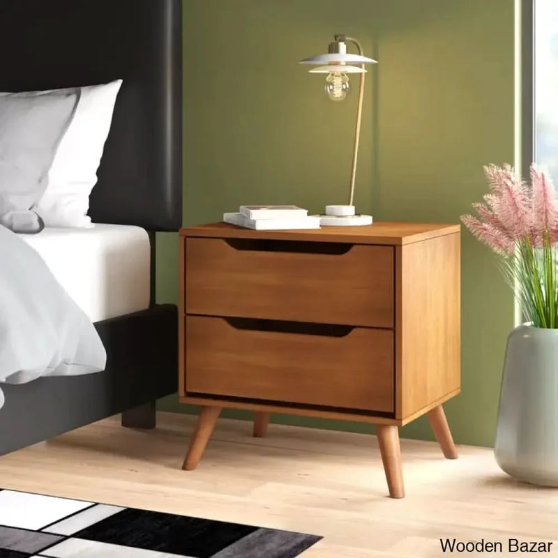 Craft Decor Stalter Nightstand side table with drawer for bedroom