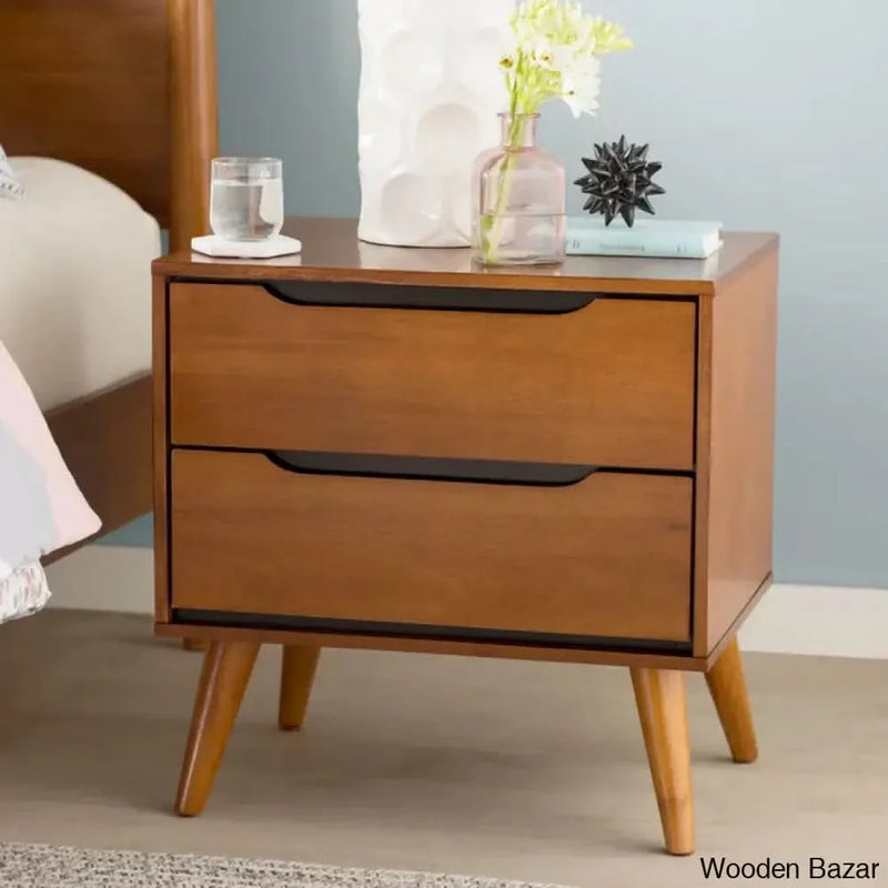 Craft Decor Stalter Nightstand side table with drawer for bedroom