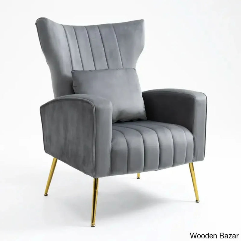Craft Decor Wide Tufted velvet arm chair with best extraordinary cushions.
