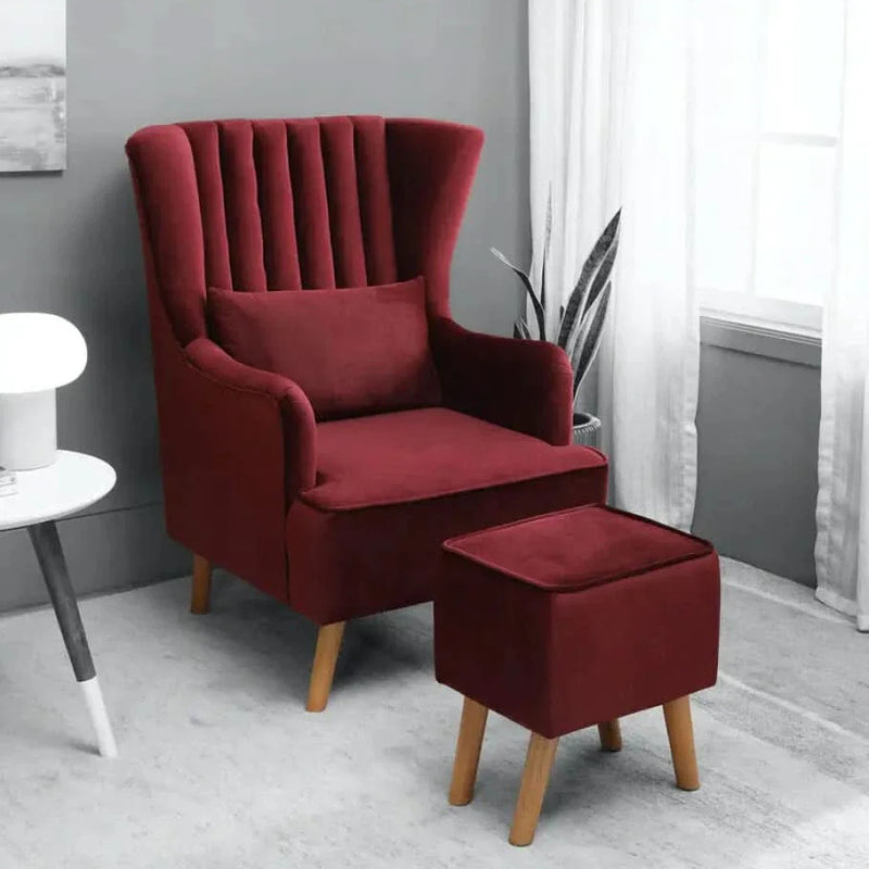 Craft Decor Zoey Wing Chair with Footrest