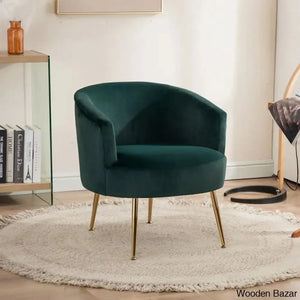 India Arm Chair in pink colour velvet faric