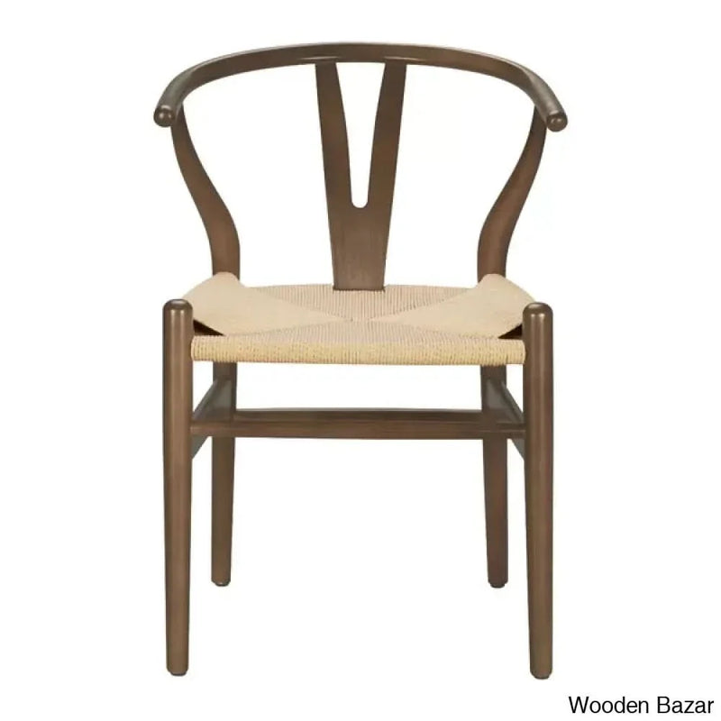 Wyn Solid Wood Weave Dining Chair (Set of 2) - Craft Decor