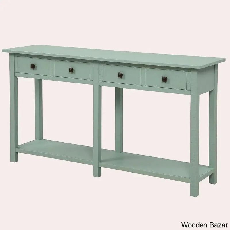 Xaidyn 59.02'' Console Table With spacious shelf and four storage drawers, for various scenarios