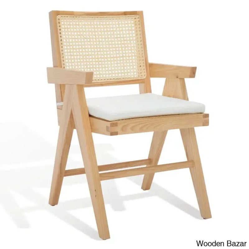 Yettem Solid Wood Arm Chair - Craft Decor