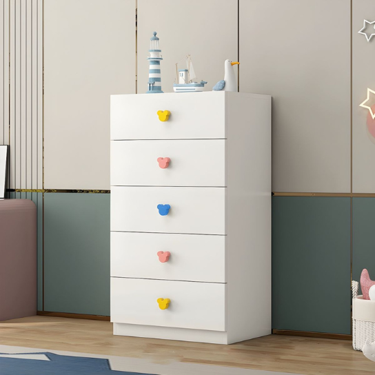 Wixtered Contemporary Style Wood Vertical Nursery Furniture Chest for Bedroom