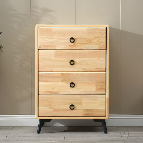 Winger Mid-Century Dresser with Solid wood and 4- Drawers