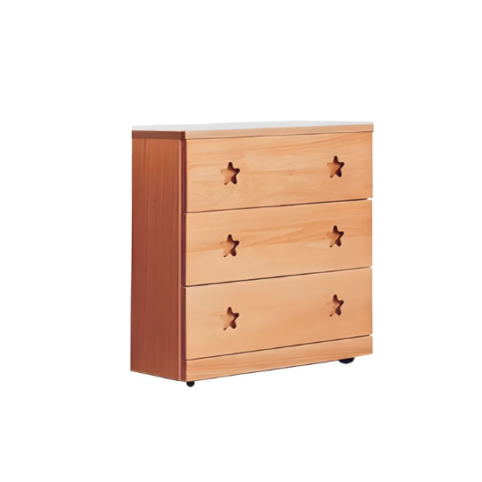 Cerry Modern solid Wood Vertical Chest with 6 Drawers