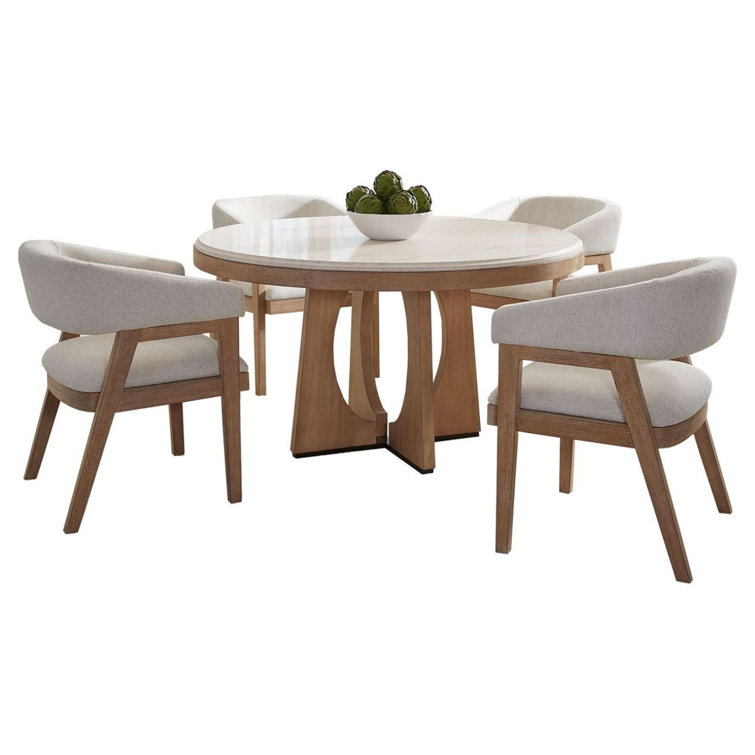 Lasheba 4-Seater Solid Wood Dining Set