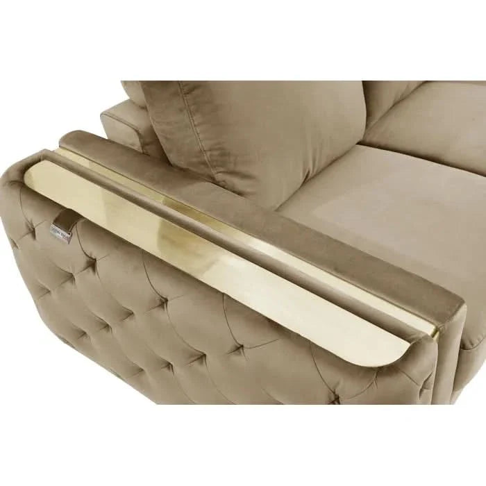Nevvy 2 - Piece Leather Living Room Set Luxury Sofa Set