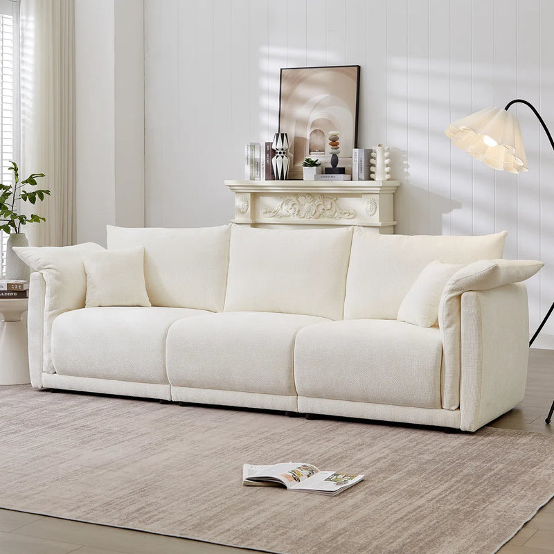 Hibikson 3-seater sofa with 2 pillows - Craft Decor