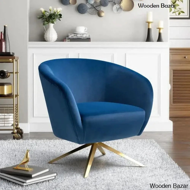 31.1'' Wide Flannel Swivel Armchair