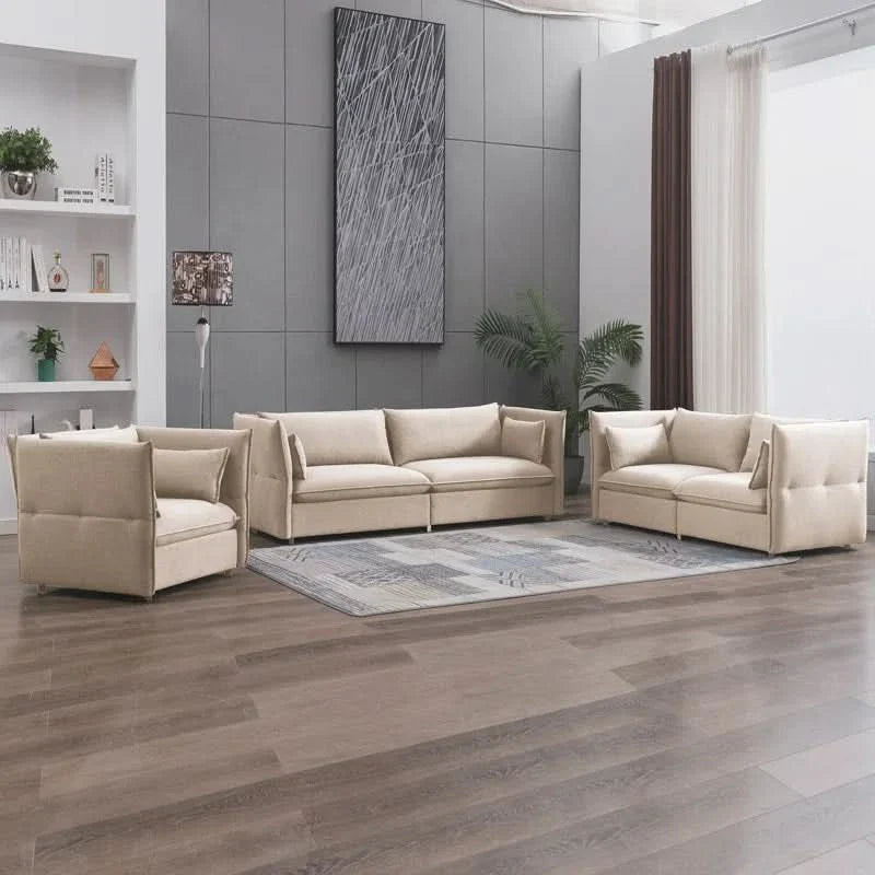 Balus 3 - Piece Living Room Luxury Sofa Set