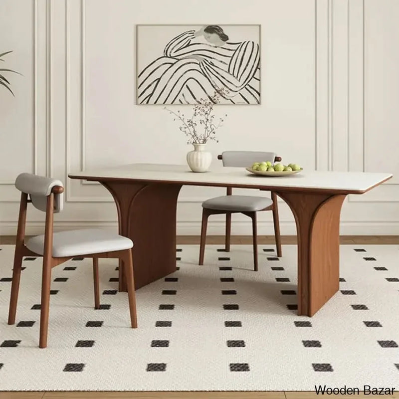 4 seater Double Pedestal Dining Set