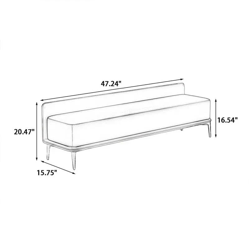 Sawpix Solid wood  Faux leather Bench - craft decor