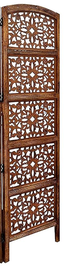 Wooden Room0 Partition for Living Rooms Wood Screen Separator and Wooden Room Dividers (Brown)