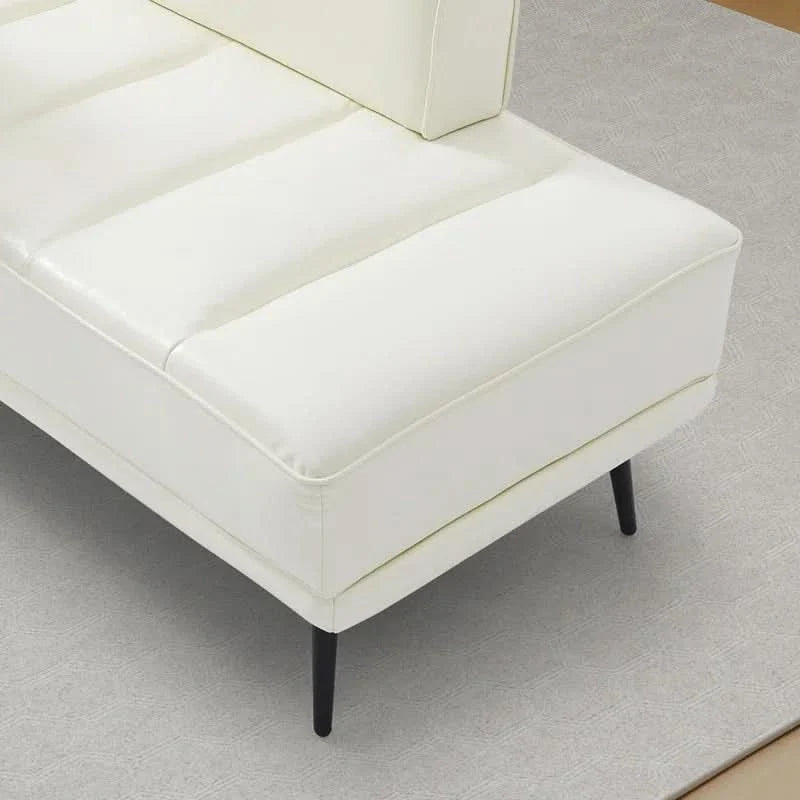 Upholstered Faux Leather Bench - craft decor