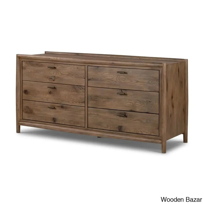 6 Chest of drawers in soild wood Classic Design with Spacious, Functional Storage