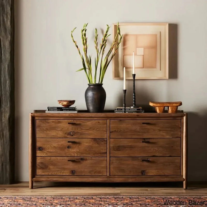 6 Chest of drawers in soild wood Classic Design with Spacious, Functional Storage