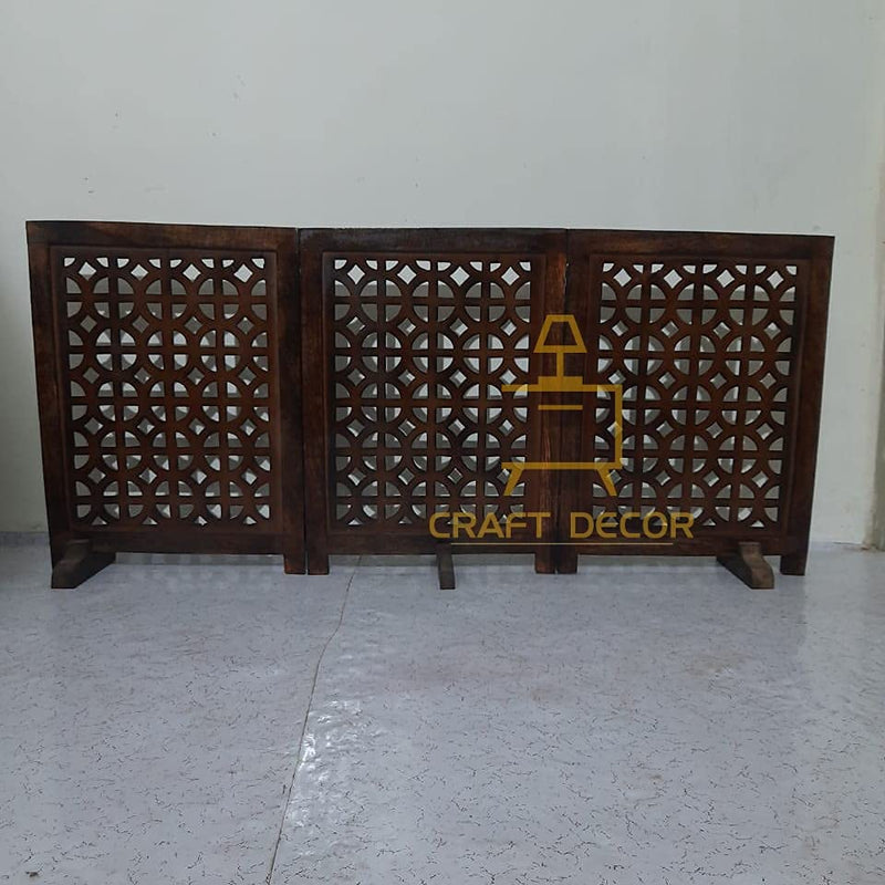 CRAFT DECOR Wooden Baby Safety Gate/Staircase Gate Kid Pet Safety Fence/Freestanding Fold-able Safety Gate for Child/Portable Safety Gate Extension/Wooden Pet Gate (Walnut)