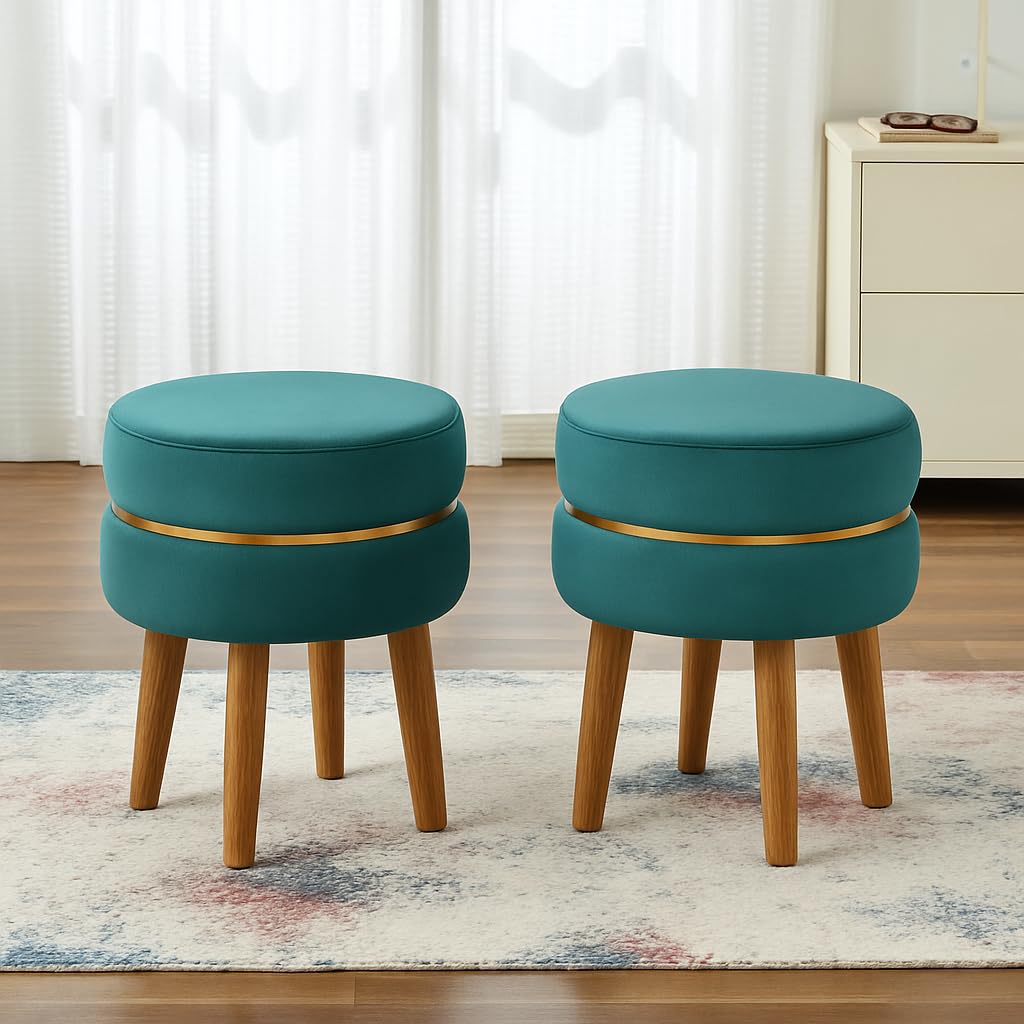 CRAFT DECOR Ottoman Stool Puffy Stool for Living Room Pouffes for Sitting Ottoman Pouffes Sitting Stool for Living Room