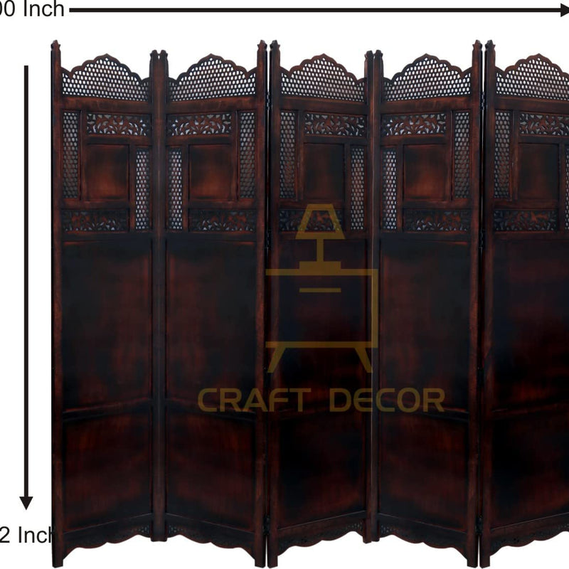 CRAFT DECOR Wooden Room Divider |Wooden Partition for Living Room |Wooden Room Separator |Room Wall Divider |Screen Separator for Living Room/Bedroom/Office/Pooja Room