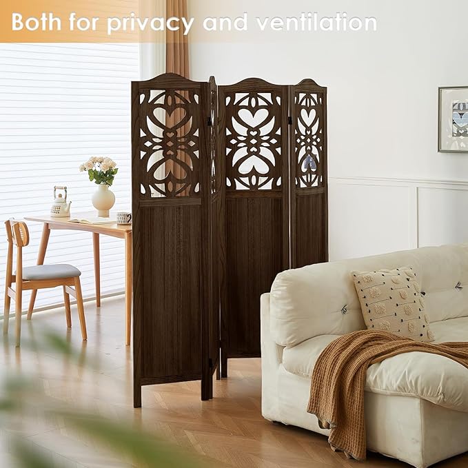 Wooden Room Partition for Living Rooms/Wood Screen Separator & Room Divider for Living Room