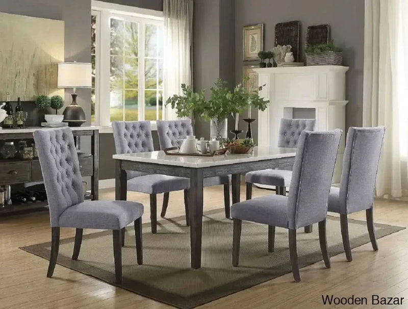 7 - Piece Marble Top Dining Set exclusive design