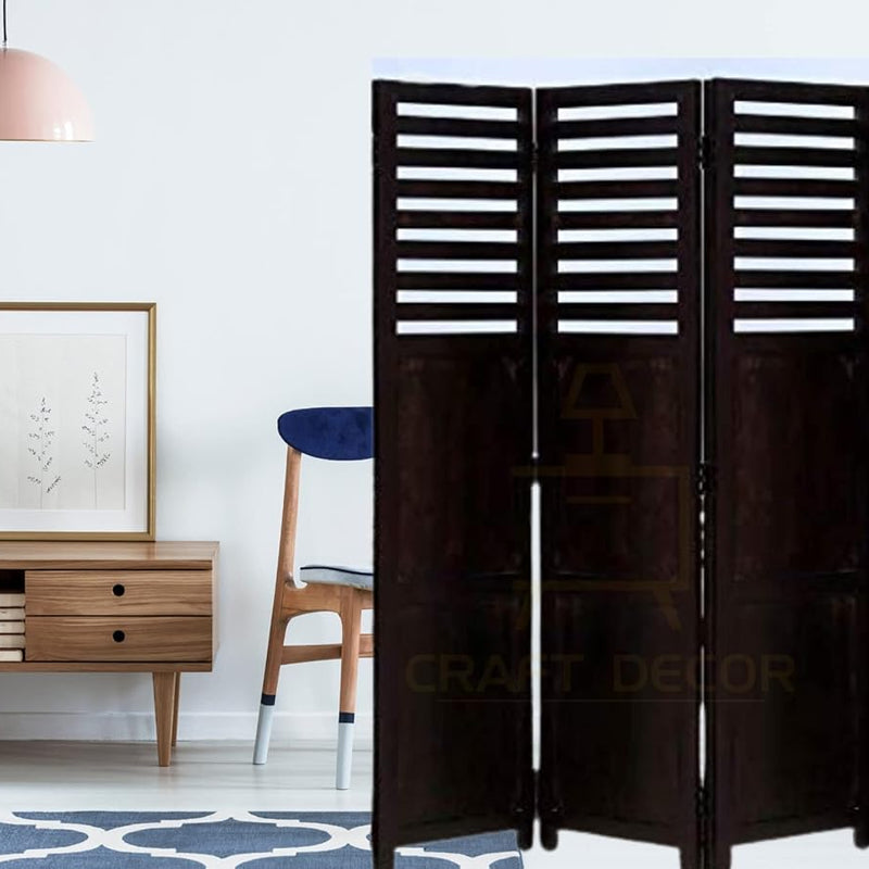 CRAFT DECOR Wooden Partition for Living Room, Wood Screen Separator, Wooden Rooms Wall Dividers Wall Panel, Folding Screen for Living Room/Bedroom/Office/Restaurant/Pooja Room