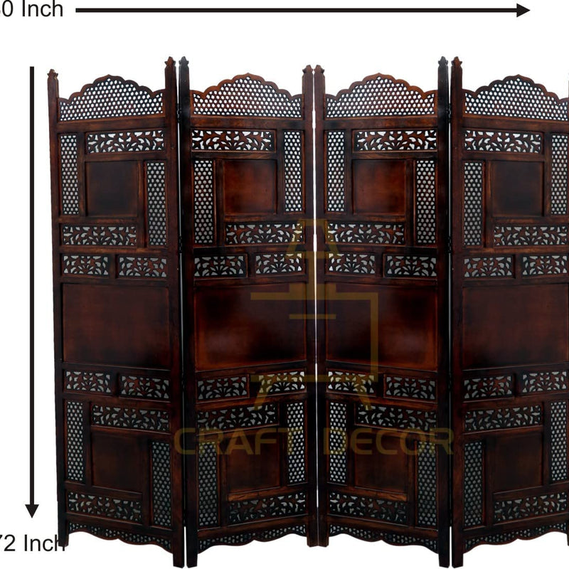 CRAFT DECOR Wooden Room Divider |Wooden Partition for Living Room |Wooden Room Separator | Room Wall Divider |Screen Separator for Living Room/Bedroom/Office/ Pooja Room