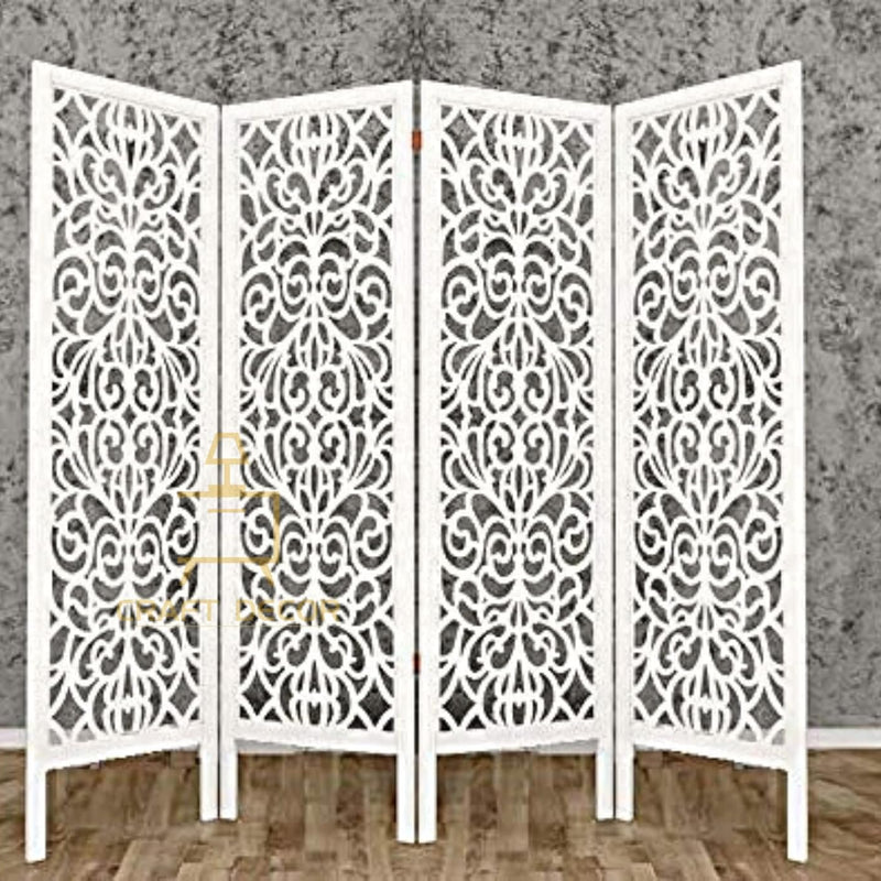 CRAFT DECOR Wooden Partition for Living Room, Wood Screen Separators, Wooden Room Wall Divider Wall Panels, Folding Screen for Living Rooms/Bedroom/Office/Restaurant/Pooja Room