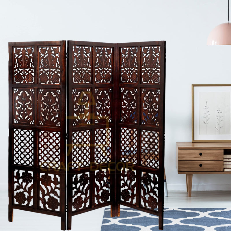 CRAFT DECOR 5 Feet Wooden Room Divider |Wooden Partition for Living Room |Room Separator |Room Wall Divider |Screen Separator For Living Room/Bedroom/Office/Pooja Room/Restaurant