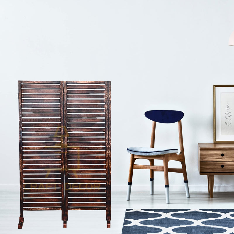 CRAFT DECOR Wooden Room Partition for Living Room, Wood Screen Separator and Wooden Room Dividers, Studio Wall Panel with Stands for Living Room/Bedroom/Office/Restaurant/Pooja Room