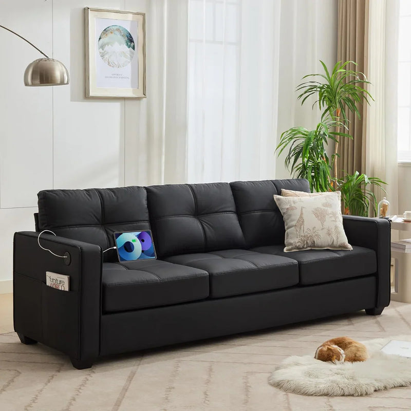 Sinsix Modern 3 Seater Sofa - Wooden Bazar