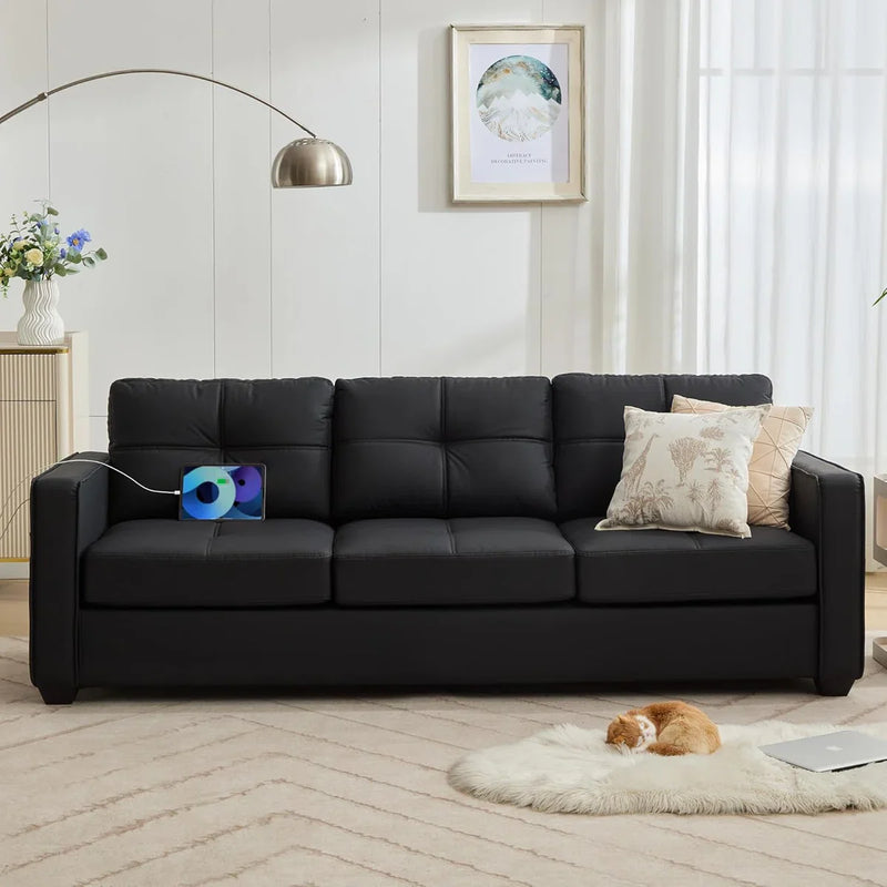 Sinsix Modern 3 Seater Sofa - Wooden Bazar