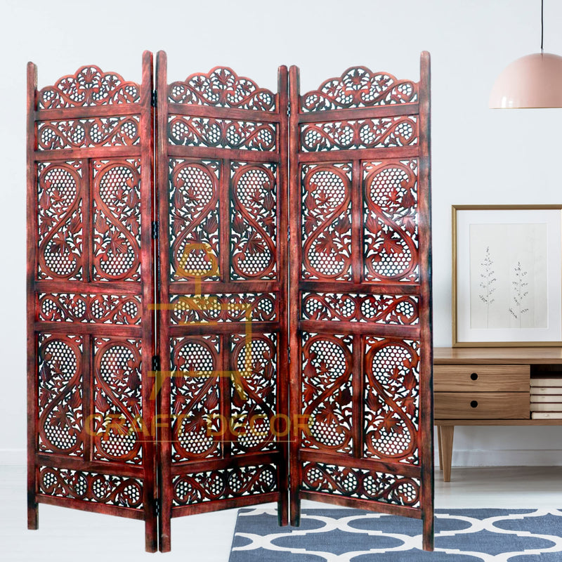 CRAFT DECOR Wooden Partitions for Living Room, Wood Room Divider Partition, Panels Modern Room Separators Screen Panel for Living Room, Bedroom, Office, Restaurant and Pooja Room