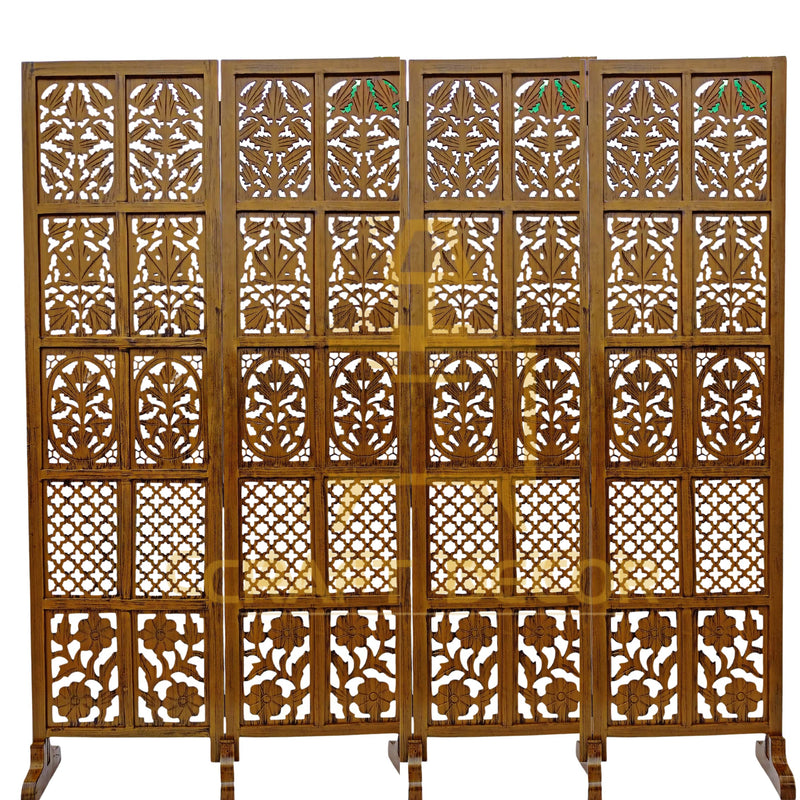 CRAFT DECOR Wooden Room Partition for Living Room, Wood Screen Separator and Wooden Room Dividers, Studio Wall Panel for Living Room/Bedroom/Office/Restaurant/Pooja Room