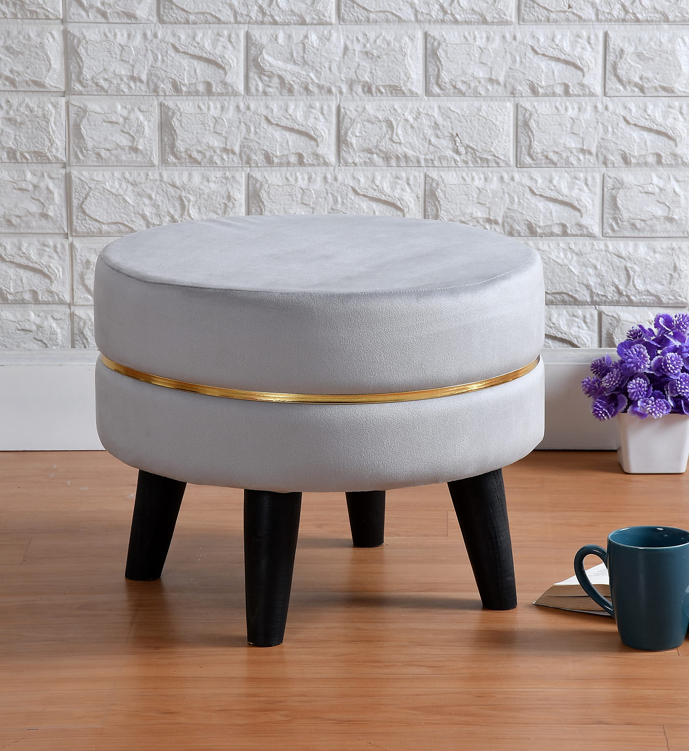 CRAFT DECOR Ottoman Stool Puffy Stool for Living Room Pouffes for Sitting Ottoman Pouffes Sitting Stool for Living Room