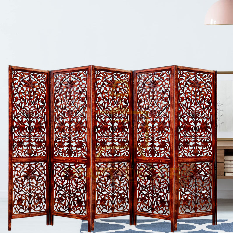 CRAFT DECOR Wooden Room Divider |Wooden Partition for Living Rooms |Wooden Room Separator | Room Wall Divider |Screen Separator for Living Room/Bedroom/Office/Pooja Room
