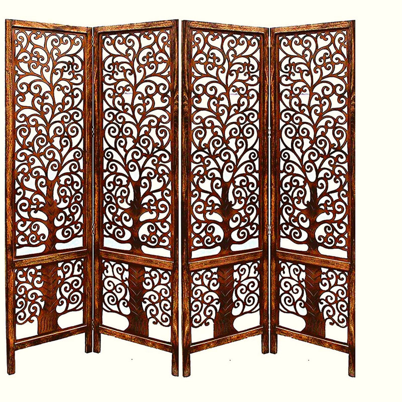 CRAFT DECOR Wooden Room Partitions, Room Divider Screen Separators and Room Divider/Wall Panels for Living Room/Bedroom/Office/Restaurant/Pooja Room