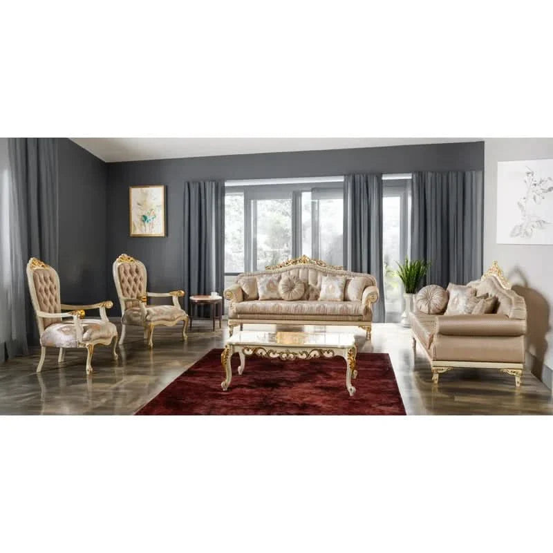 Adabellez 3 - Piece Living Room Set Luxury Sofa Set