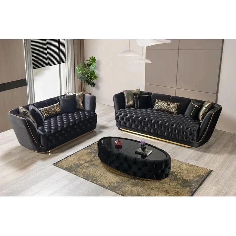 2 - Piece Velvet Living Room Set luxury sofa set