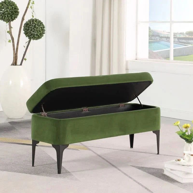 Dakker Upholstered Storage Bench - craft decor