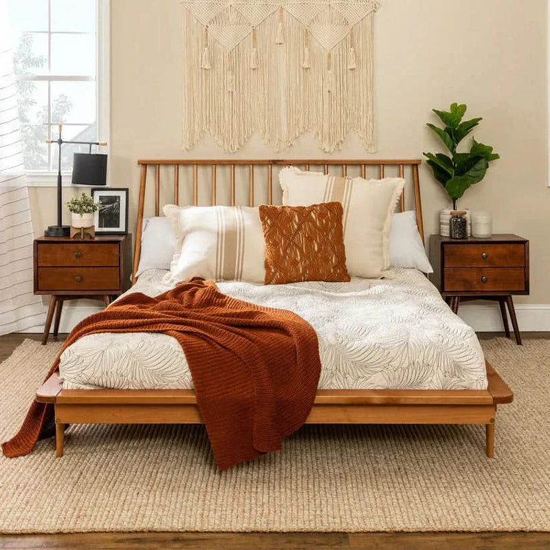 Devik Solid Wood Queen Bed - craft decor