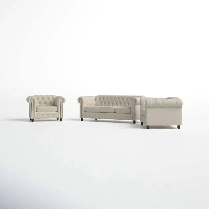 Anavia 3 - Piece Living Room Luxury Sofa Set