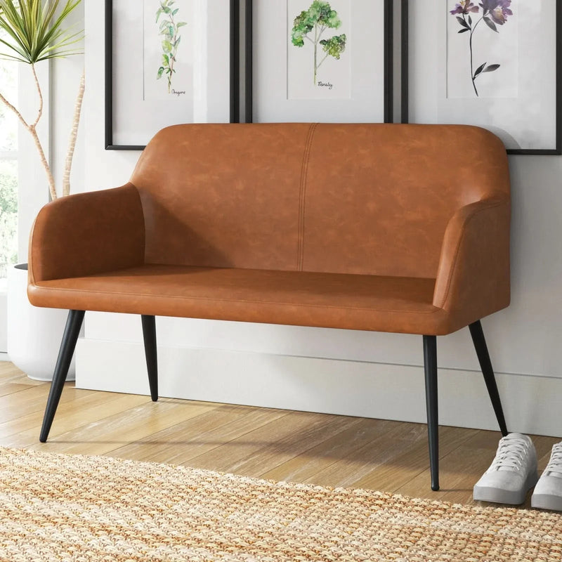 Cantinlor  Faux Leather Upholstered Bench - craft decor